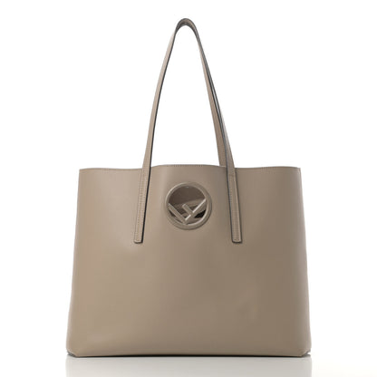 Fendi Vitello Vienna Enamel F is Fendi Shopping Tote Tortora Taupe 2 of 11
