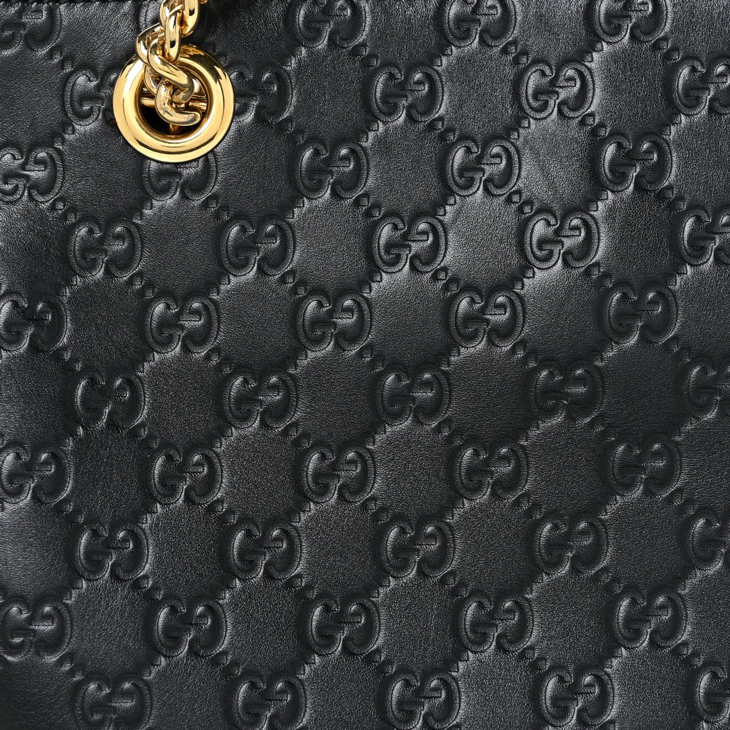 Guccissima Signature Medium Shoulder Tote Bag Black