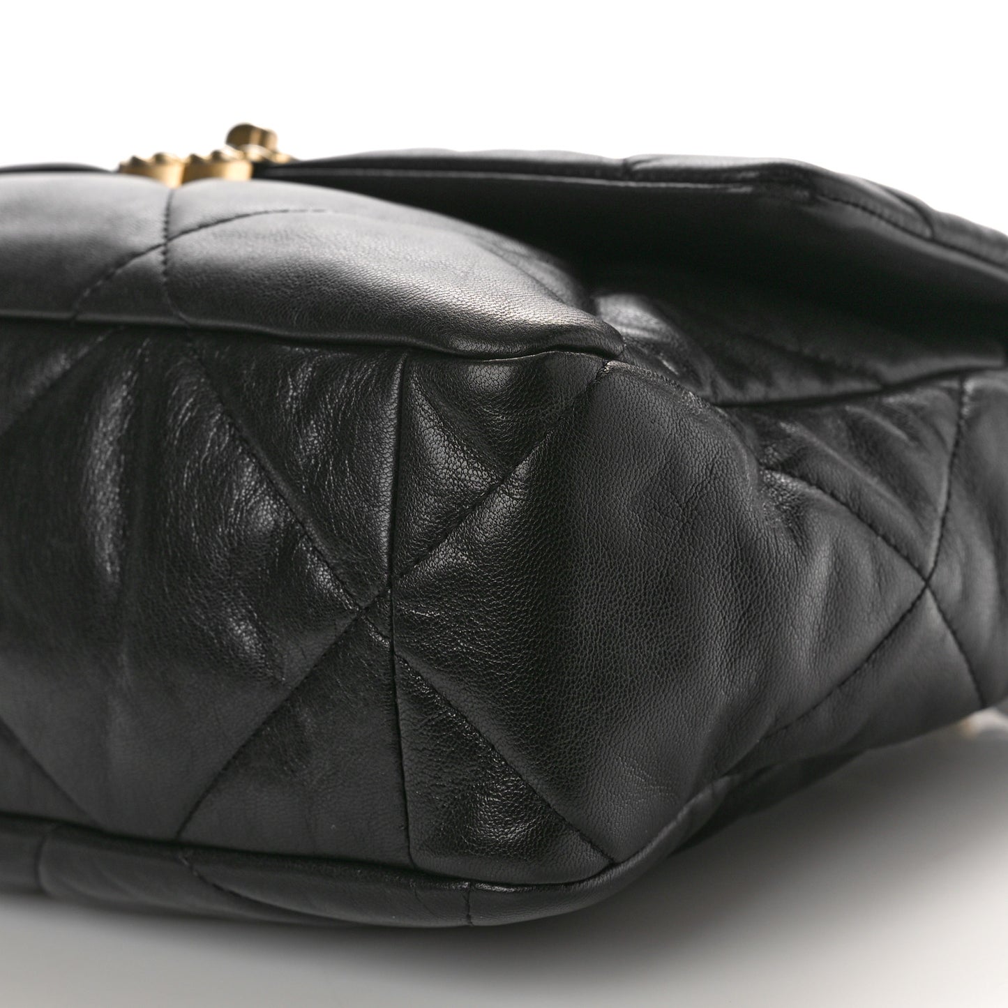 Goatskin Quilted Large Chanel 19 Flap Black