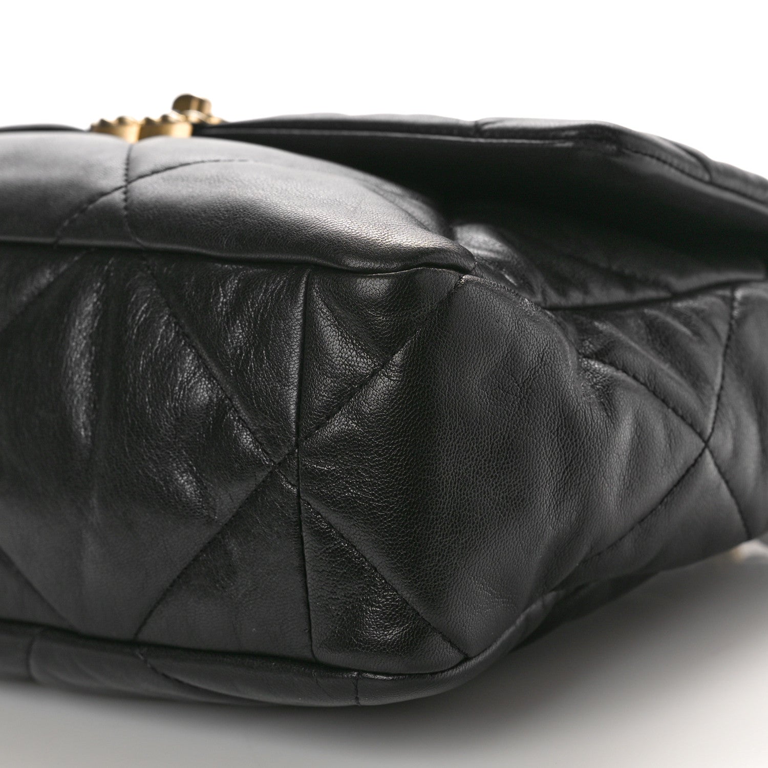 Chanel Goatskin Quilted Large Chanel 19 Flap Black 10 of 12