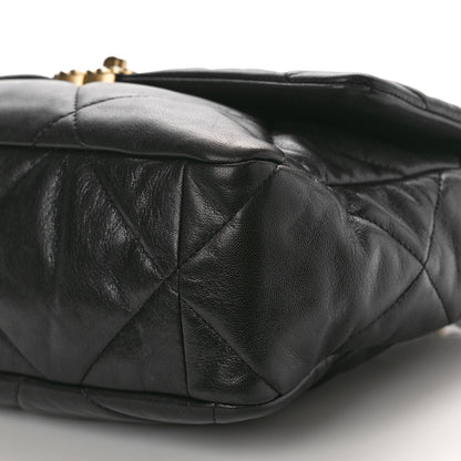 Chanel Goatskin Quilted Large Chanel 19 Flap Black 10 of 12