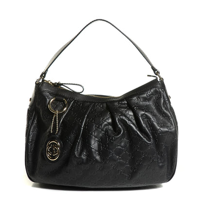 Gucci Guccissima Medium Sukey Hobo Black 1 of 7