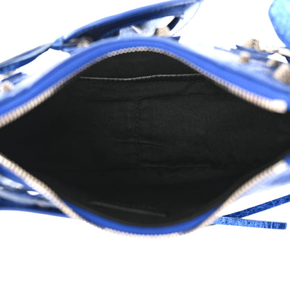 Balenciaga Metallic Arena Agneau Le Cagole Shoulder Bag XS Blue 6 of 13