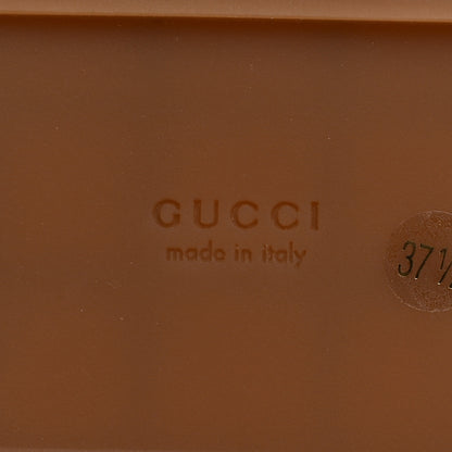 Gucci New Denim GG Monogram Angelina Platform 55mm Slide Sandals 37.5 Blue Tea 8 of 9
