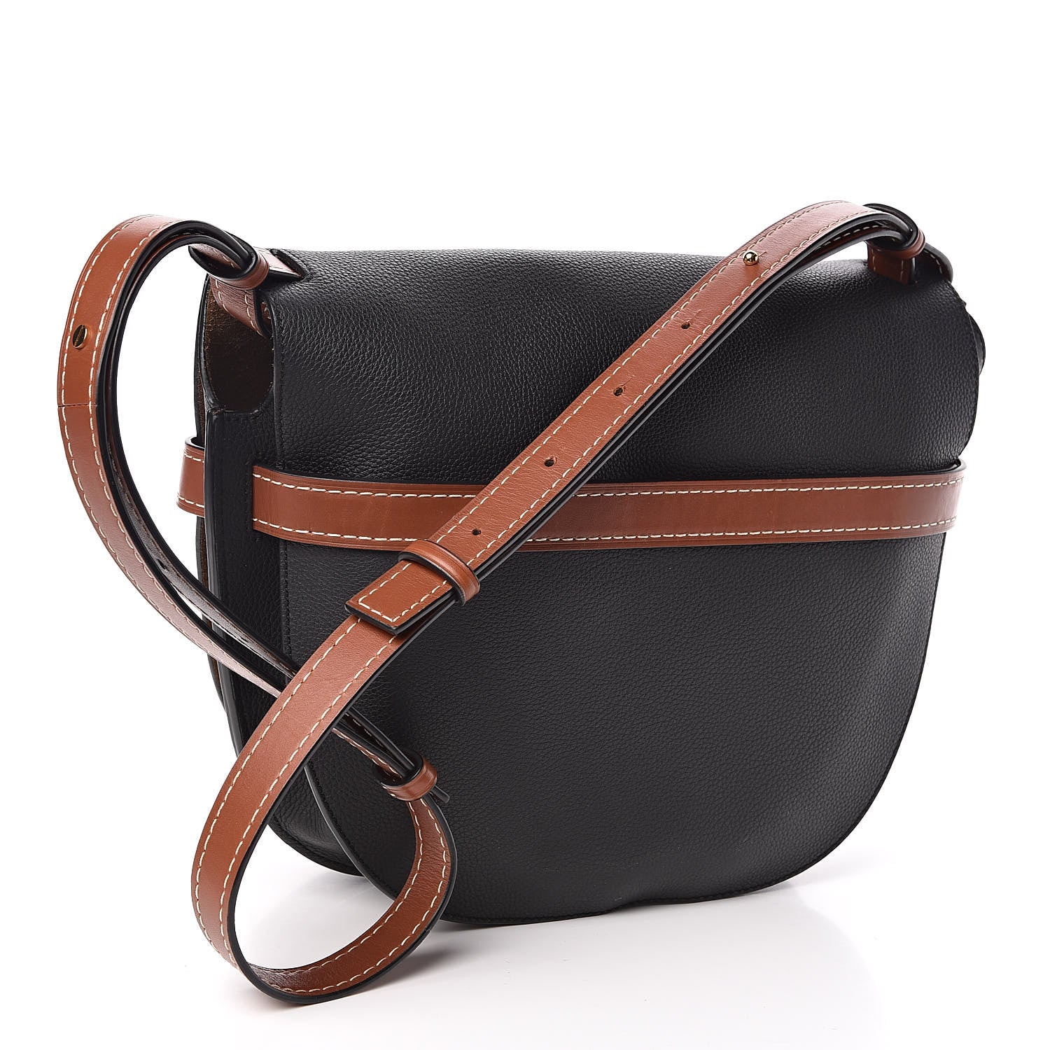 Loewe Grained Calfskin Large Gate Bag Pecan Black 3 of 9