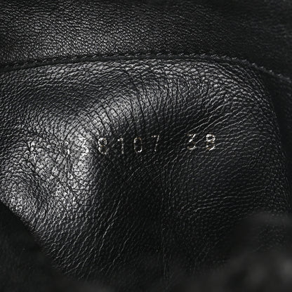 Chanel Shearling Sheepskin High Boots 38 Black 8 of 9