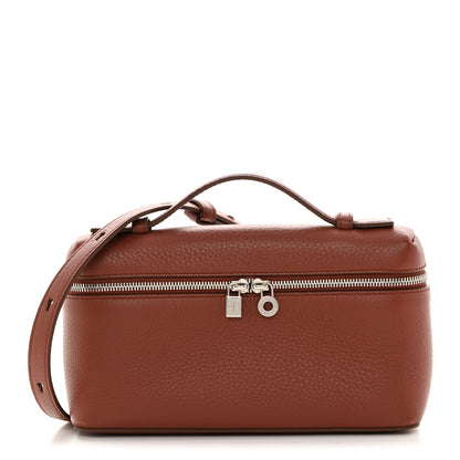 Loro Piana Grained Calfskin L19 Extra Pocket Pouch Kummel 1 of 14