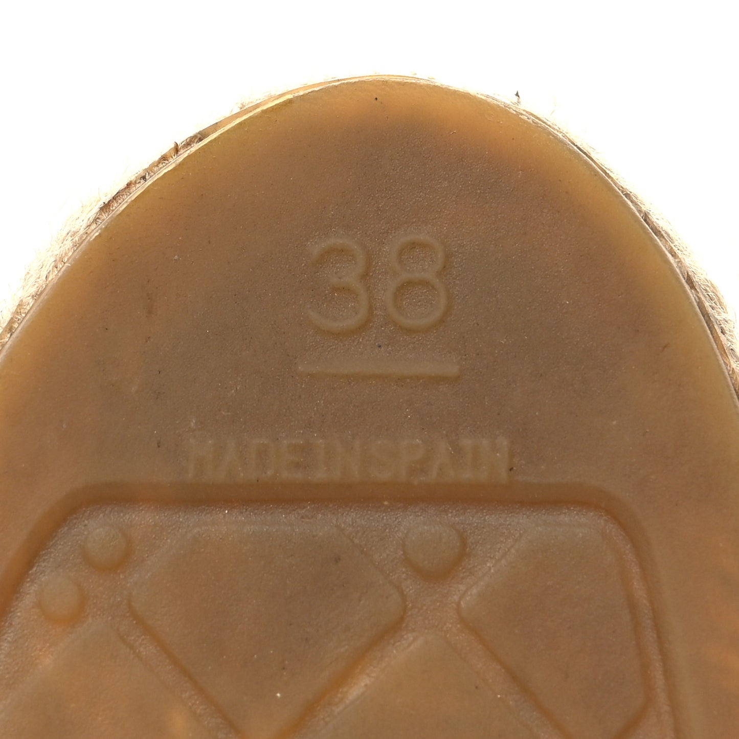 Lambskin CC Espadrilles 38 Beige Black