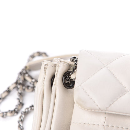Chanel Lambskin Quilted Accordion Mademoiselle Flap White 10 of 13
