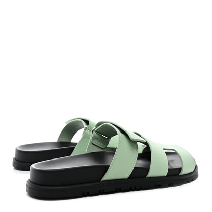 Hermes Epsom Womens Chypre Sandals 39 Vert Jade 4 of 8
