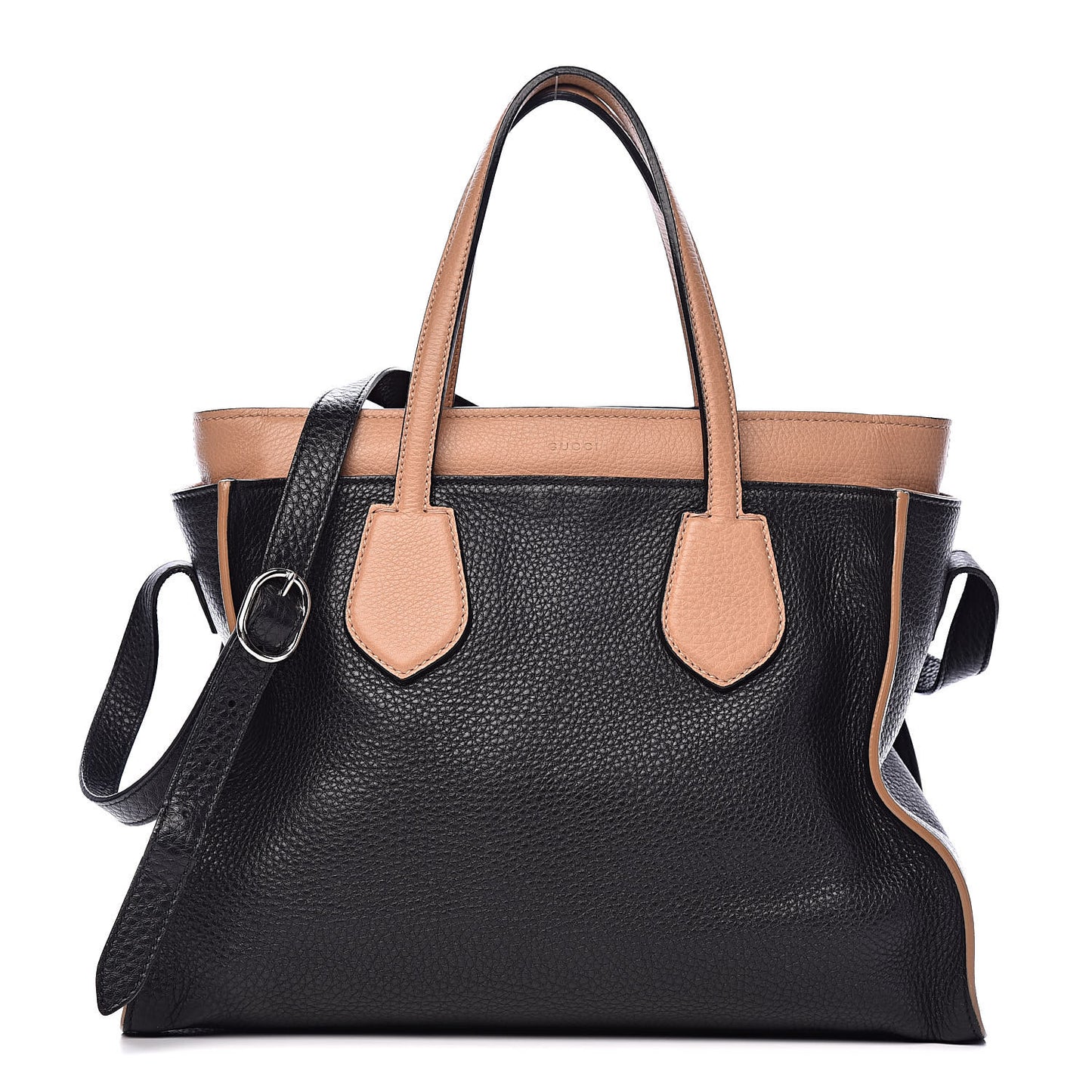 Cellarius Calfskin Bi-Color Ramble Layered Tote Black Camelia