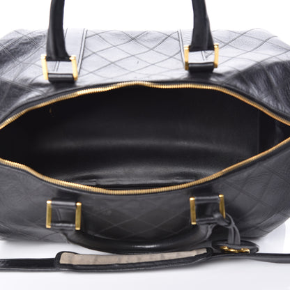 Chanel Calfskin Stitched CC Boston Black 5 of 18