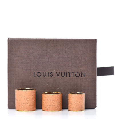 Louis Vuitton Calfskin Monogram Embossed Skin 3 Ring Set M 3 of 3