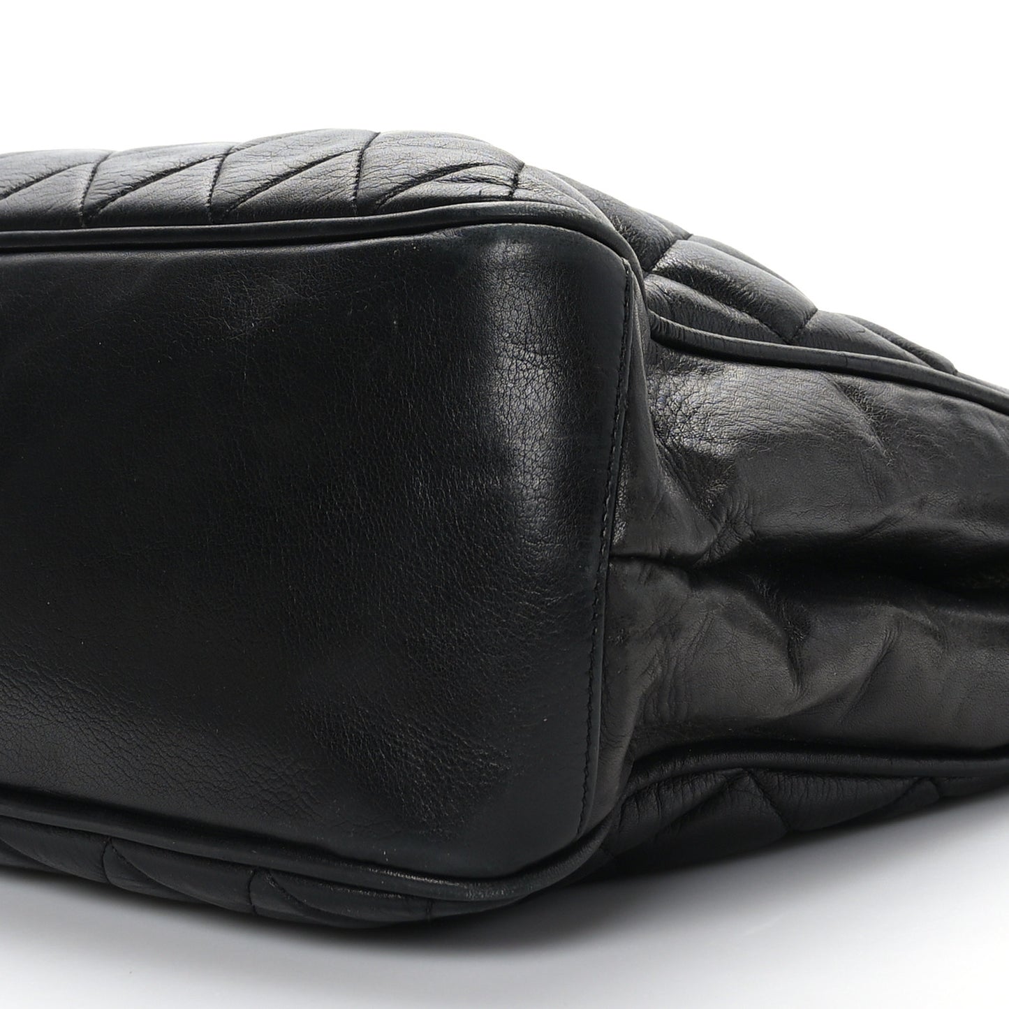 Lambskin Quilted Shoulder Bag Black