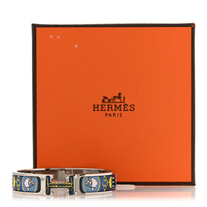 Hermes Enamel Printed Narrow Bouquets Selliers Clic Clac H Bracelet PM Ecume 5 of 5