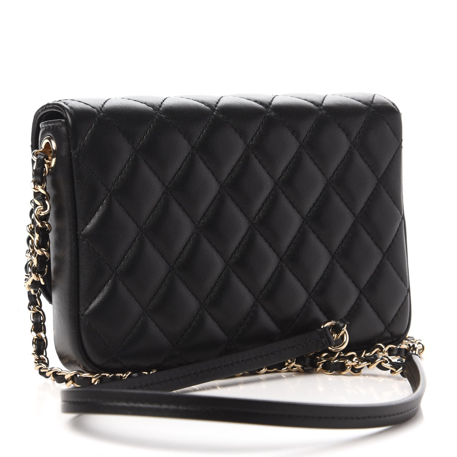 Chanel Lambskin Quilted Side Packs Black 3 of 12