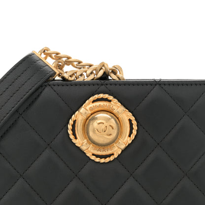 Chanel Lambskin Quilted Evening By The Sea Clutch Black 8 of 10
