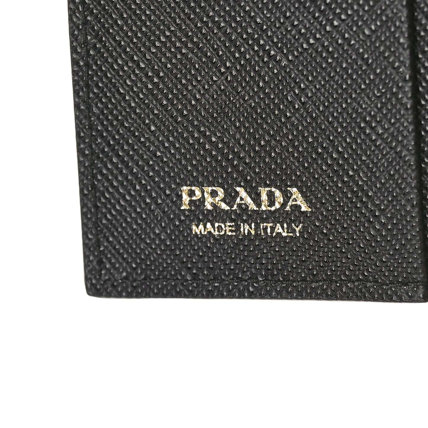Saffiano Shine Monochrome Bi-Fold Wallet Black