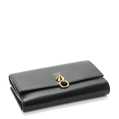 Fendi Vitello Liberty Century Lucido By The Way Medium Bi-Fold Wallet English Black 4 of 8