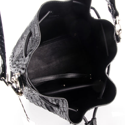 Proenza Schouler Python Medium Bucket Bag Black 5 of 7