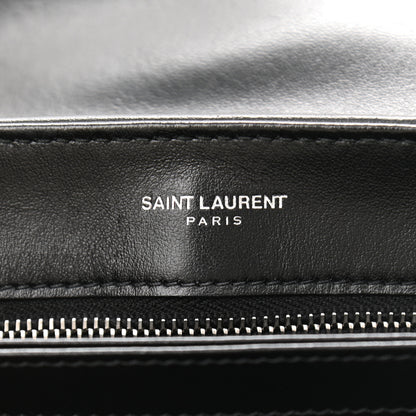 Saint Laurent Calfskin Y Quilted Monogram Toy Loulou Crossbody Bag Black 6 of 13