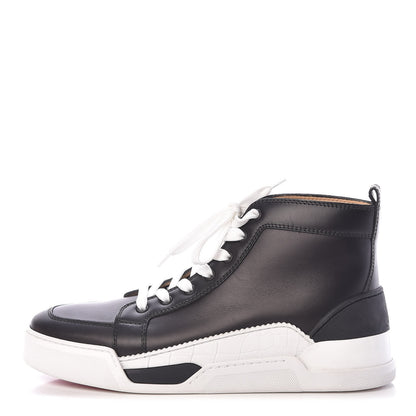 Christian Louboutin Calfskin Mens Rankick Flat Sneakers 41.5 Black 1 of 9