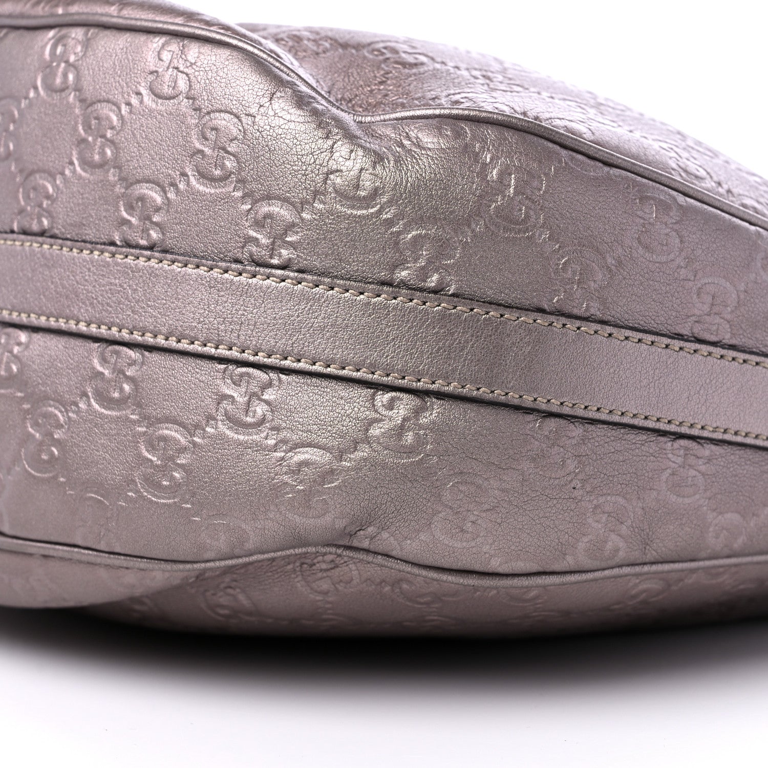 Gucci Metallic Guccissima Medium GG Twins Hobo Mauve 9 of 11