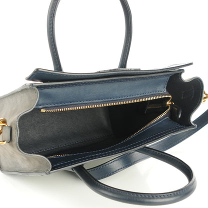 Celine Nubuck Smooth Calfskin Nano Tri-Color Luggage Green 6 of 10