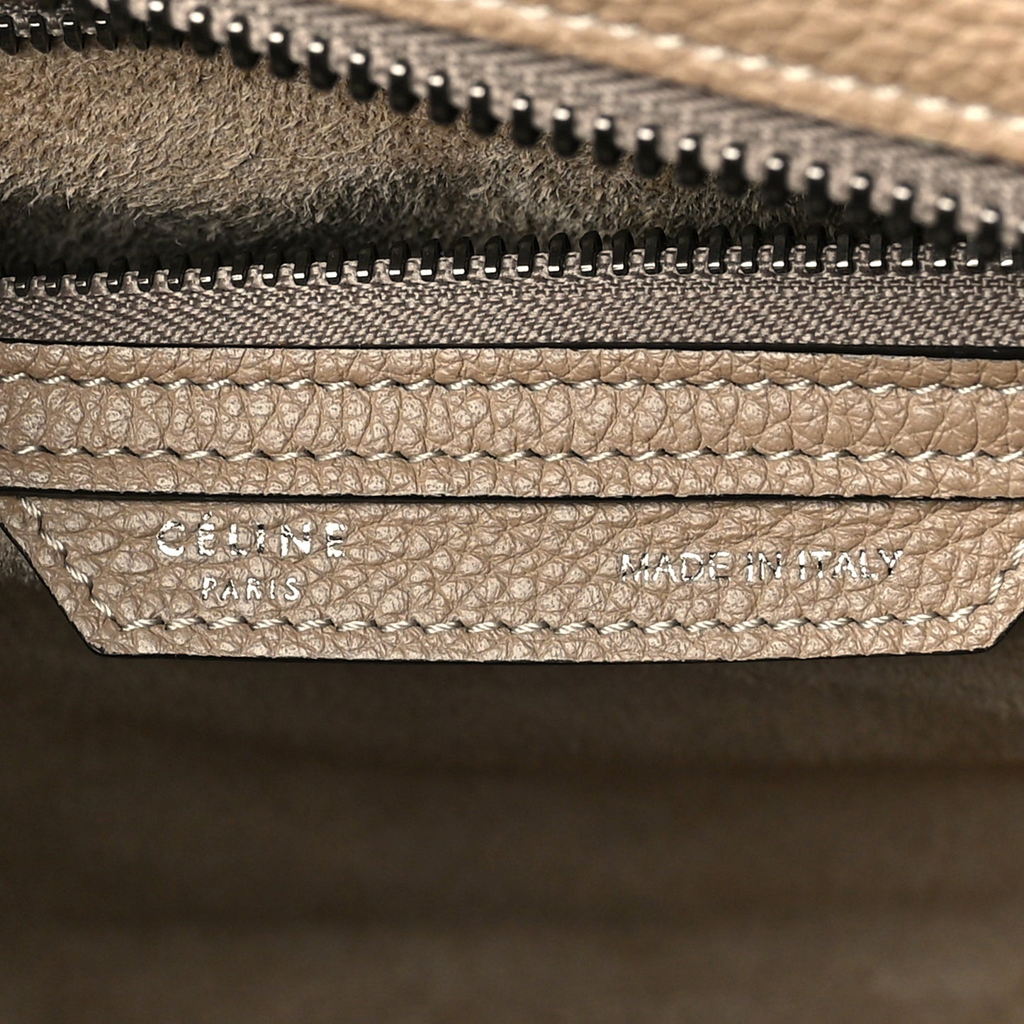 Drummed Calfskin Micro Luggage Dune