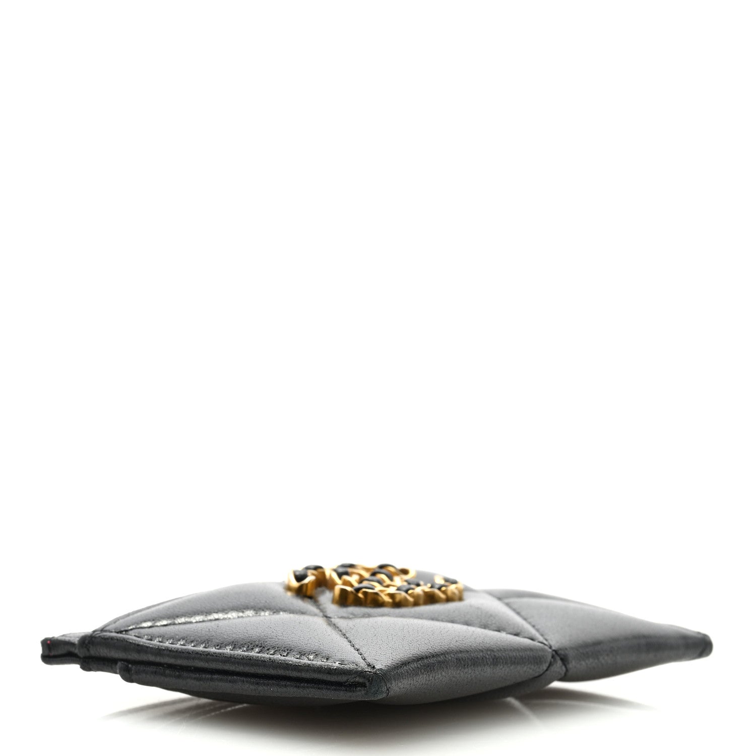 Chanel Lambskin Quilted Chanel 19 Card Holder Black 4 of 7