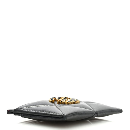 Chanel Lambskin Quilted Chanel 19 Card Holder Black 4 of 7
