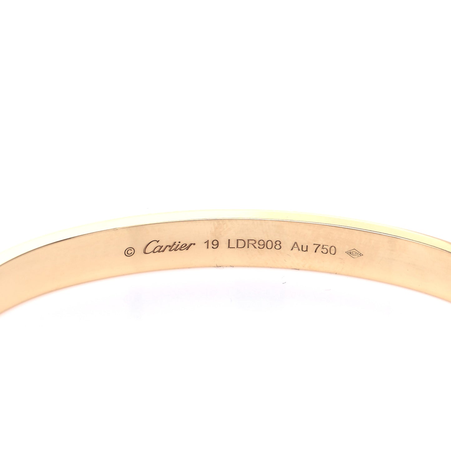 18K Yellow Gold LOVE Bracelet 19