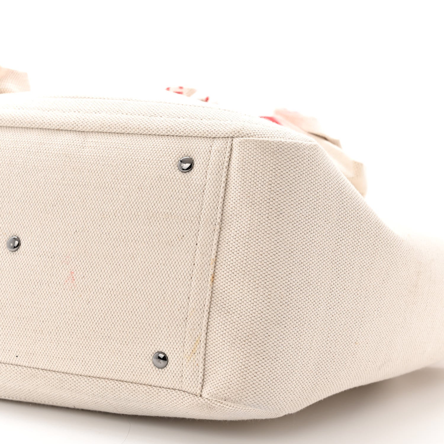 Valentino Garavani Canvas Large Atelier 09 Rose Blossom Edition Tote Bag Naturale 10 of 13