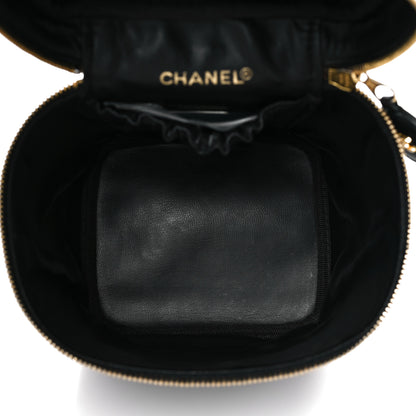 Chanel Lambskin Vanity Cosmetic Case Black 5 of 11