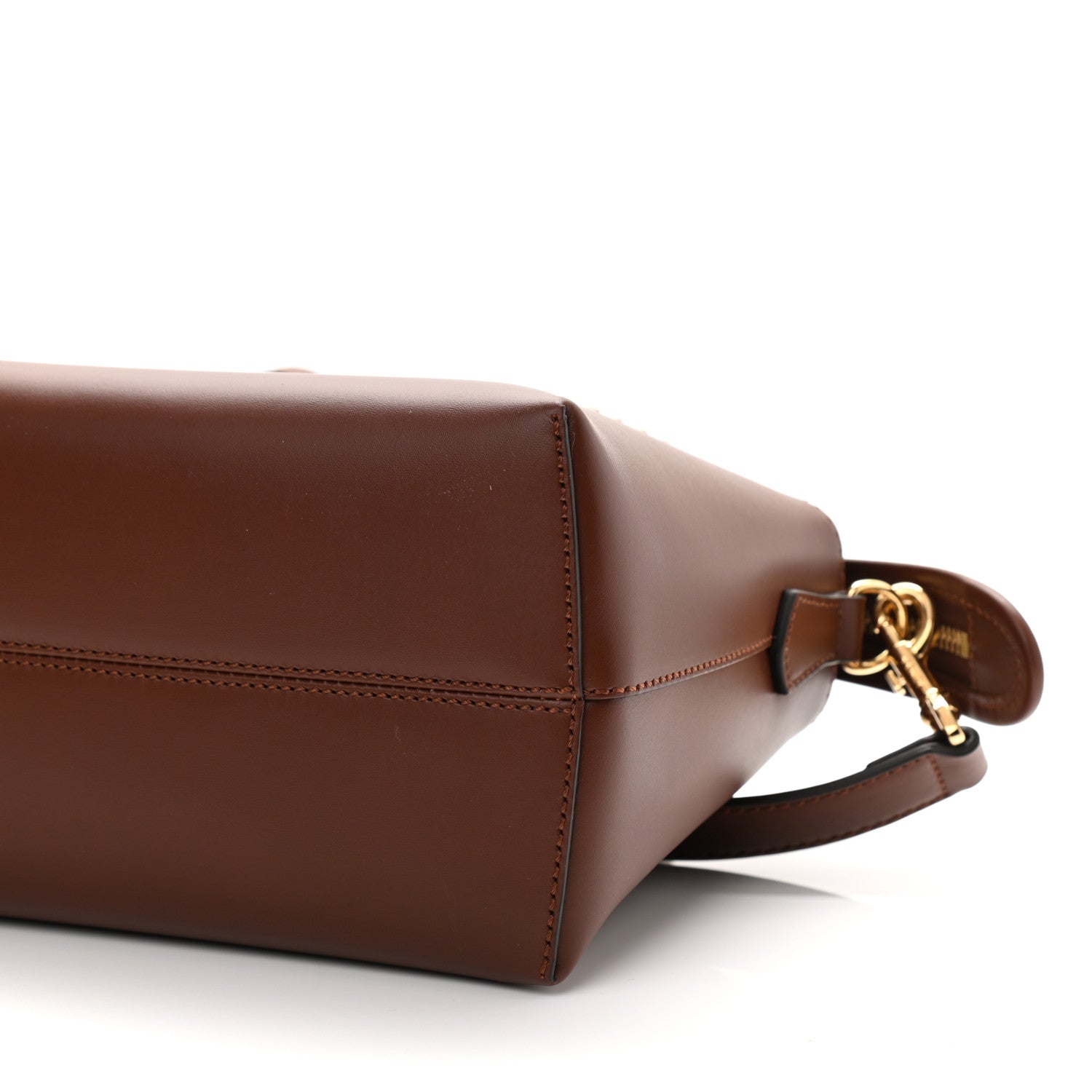 Fendi Vitello King Macro Stitchings Logo Medium By The Way Boston Bag Praline 6 of 12