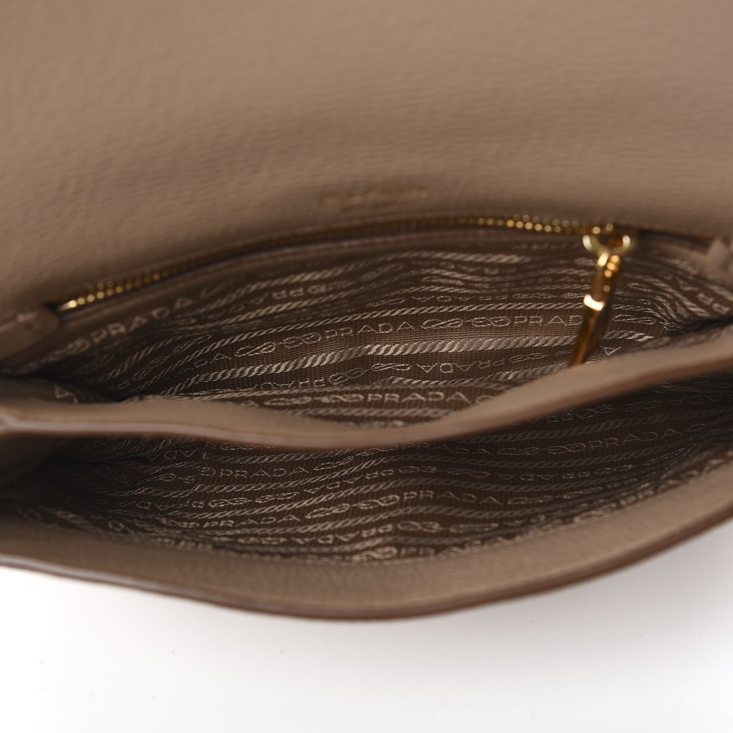 Prada Vitello Daino Crossbody Flap Argilla 5 of 10