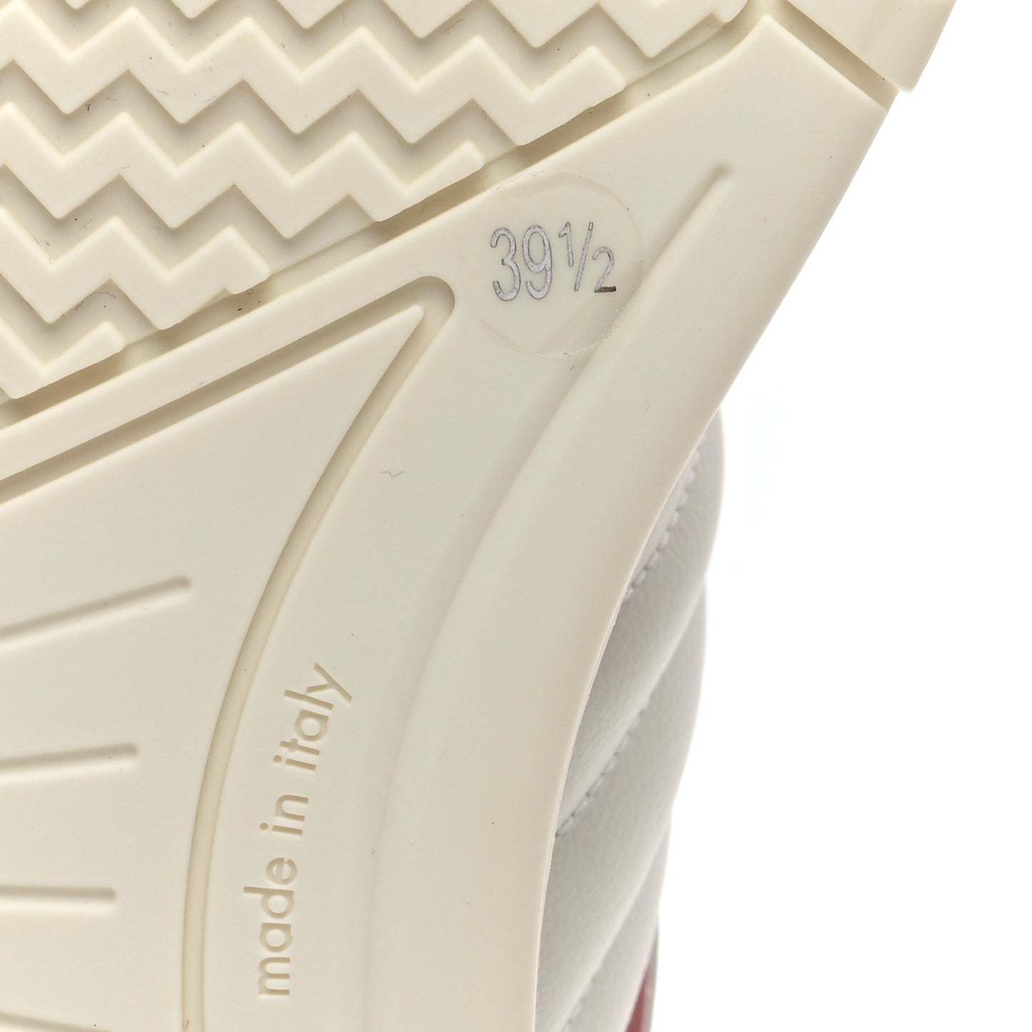 Calfskin Womens Re-Web Sneakers 39.5 White Pink