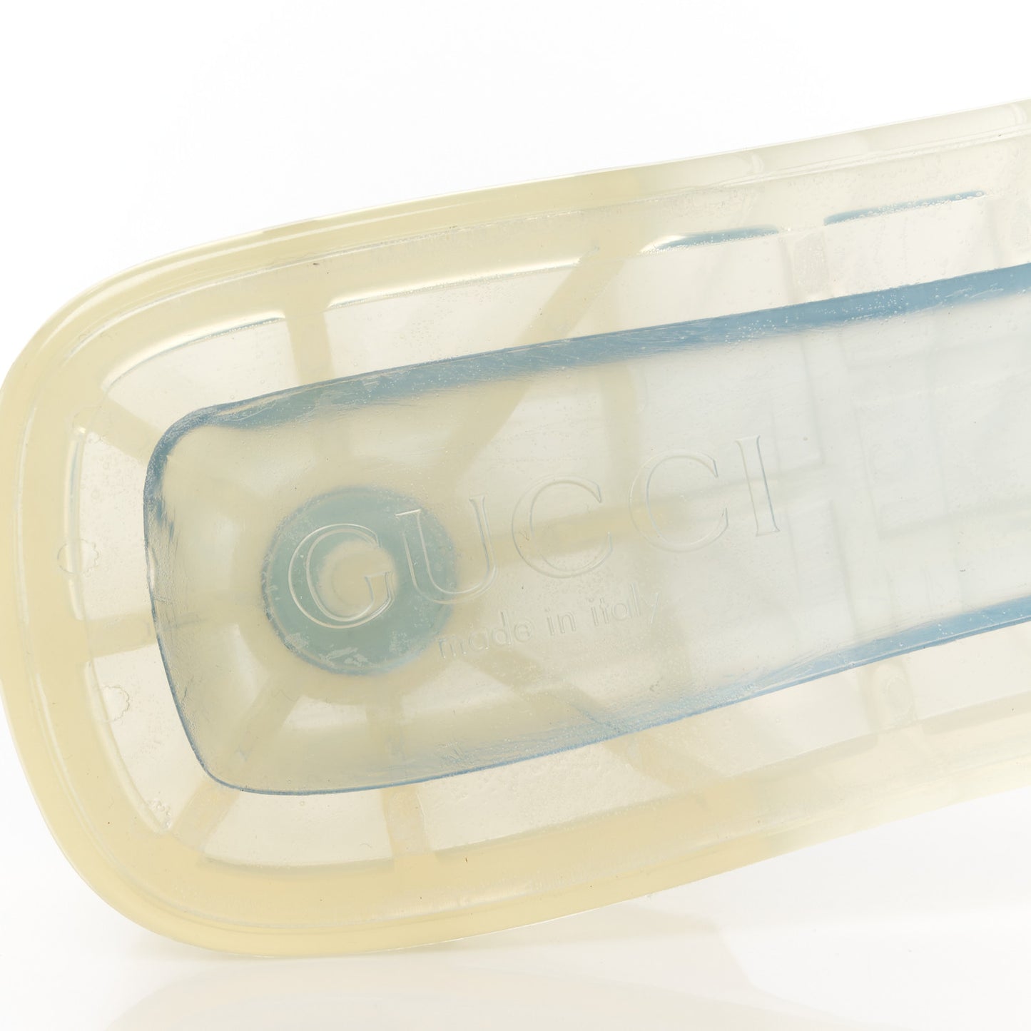 Rubber Gucci Logo Womens Platform 20/60mm Slide Sandals 39 Transparent