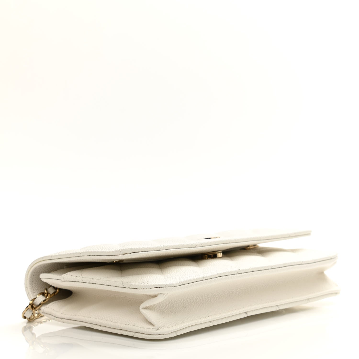 Chanel Caviar Quilted Wallet On Chain WOC White 4 of 12