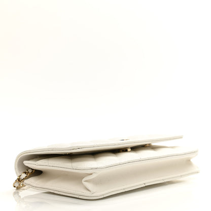 Chanel Caviar Quilted Wallet On Chain WOC White 4 of 12