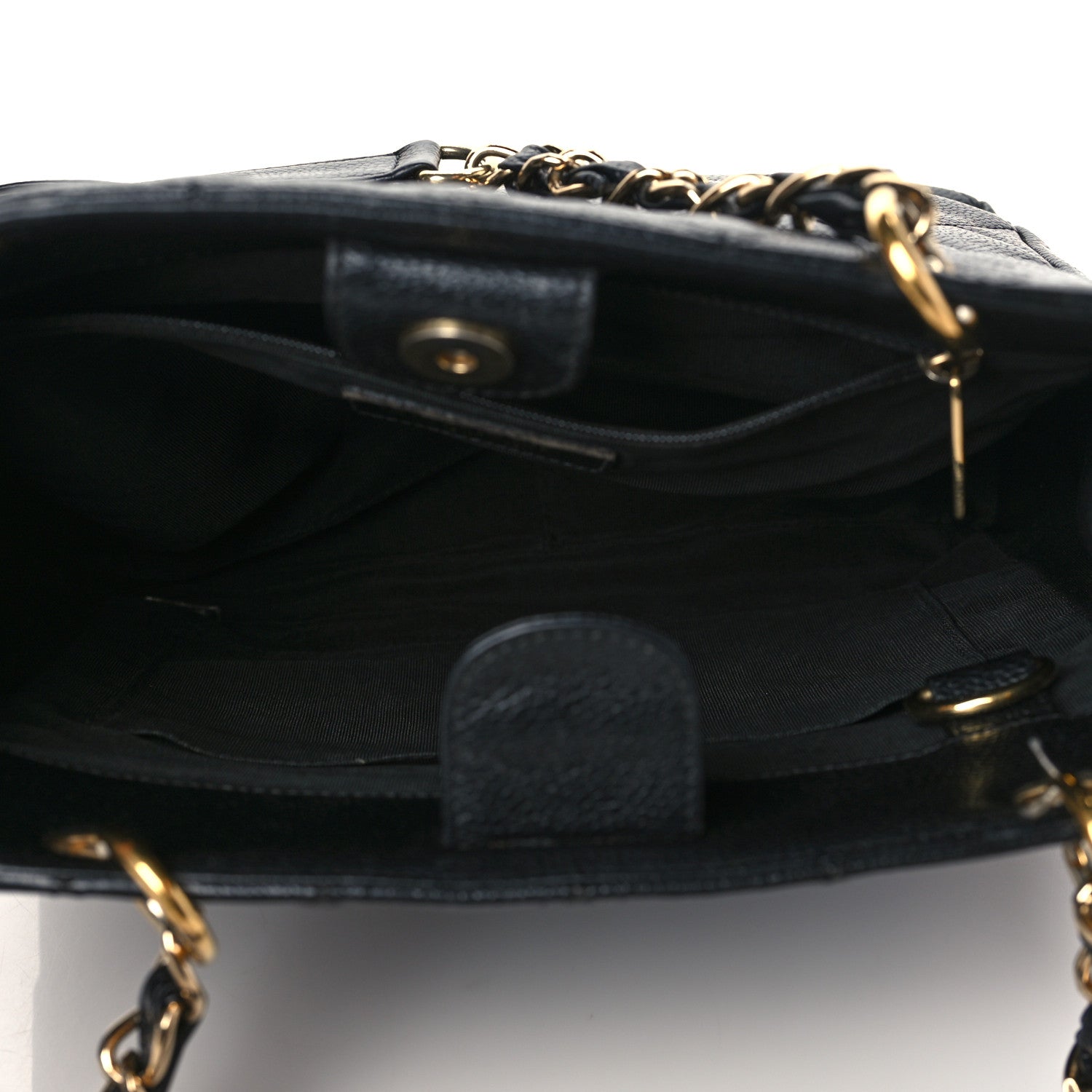 Chanel Caviar Quilted Petit Shopping Tote PST Black 5 of 10