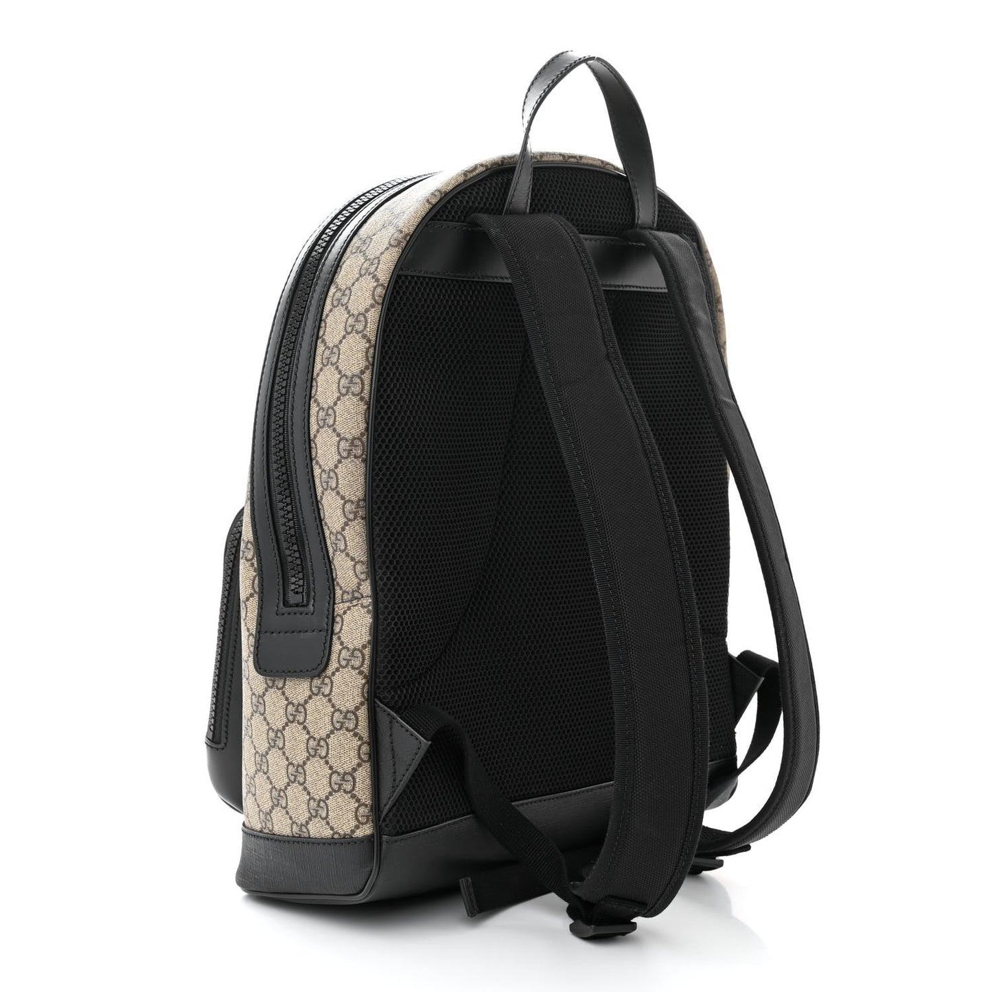 GG Supreme Monogram Medium Backpack Black