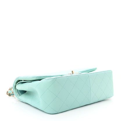 Chanel Caviar Quilted Jumbo Double Flap Light Blue 3 of 13