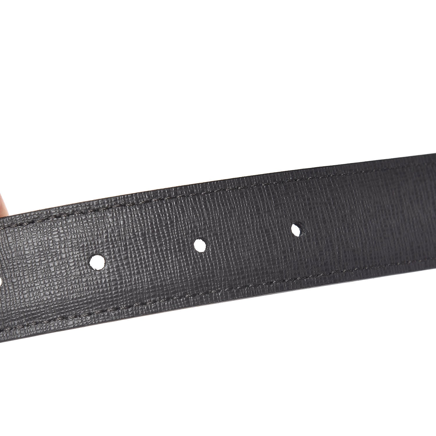 Fendi Vitello Liberty No Words Faces Reversible Belt 105 42 Black Asfalto 5 of 6