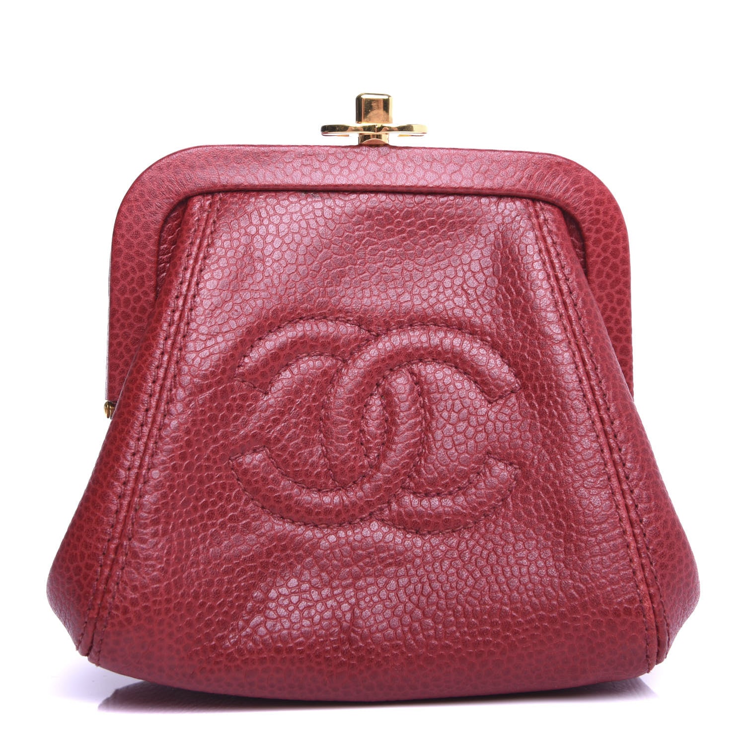 Chanel Caviar CC Coin Purse Red 1 of 8