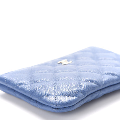 Chanel Caviar Quilted Small Cosmetic Case Blue 6 of 10
