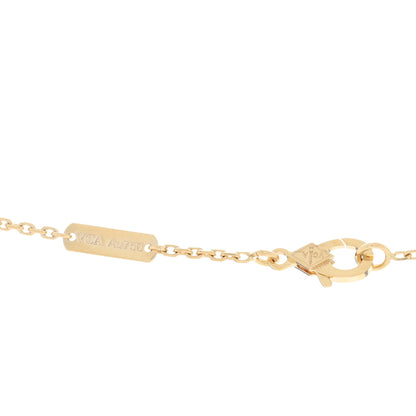 Van Cleef & Arpels 18K Yellow Gold Guilloche Vintage Alhambra Pendant Necklace 4 of 5