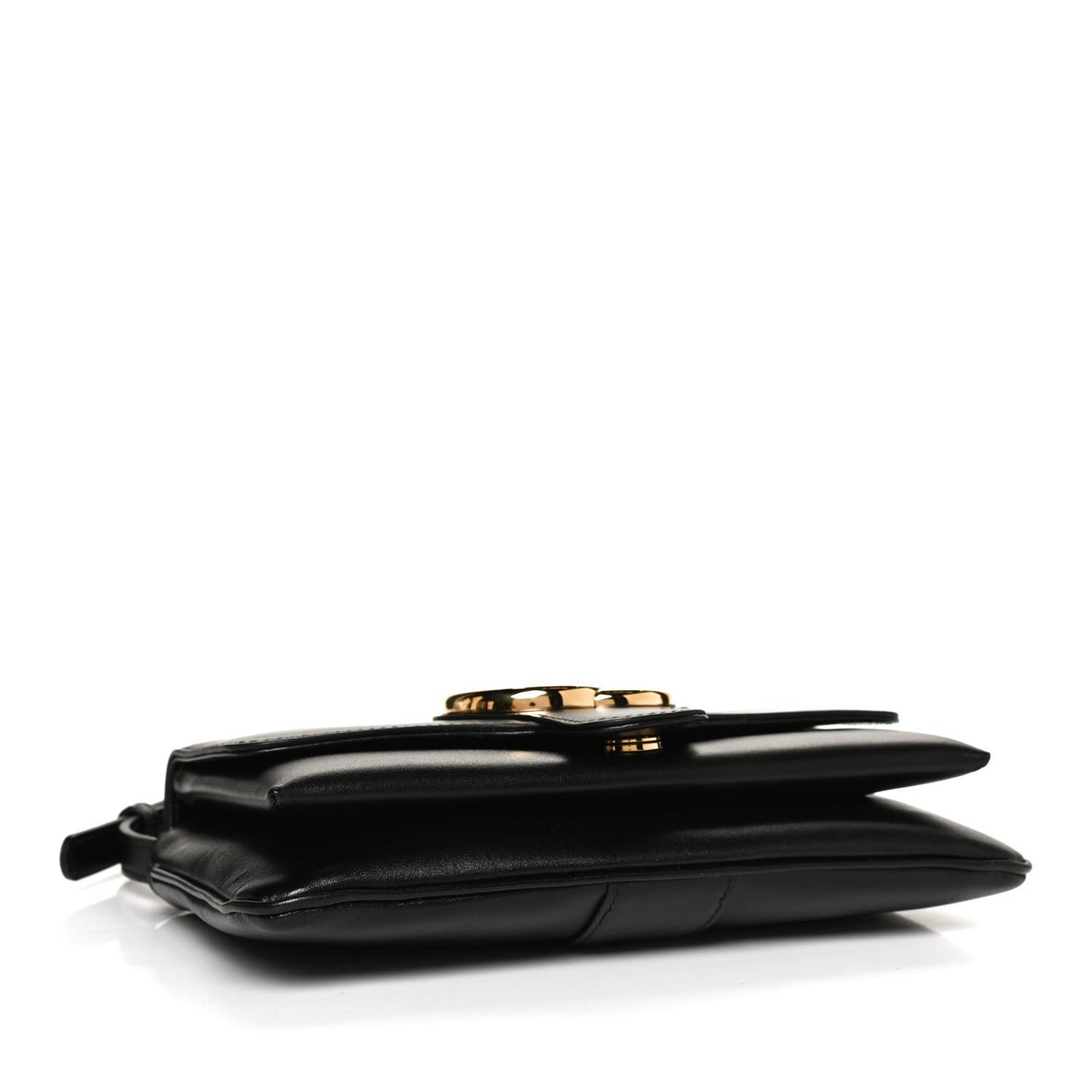 Vitello Palmellato Lux Small Arli Flap Shoulder Bag Black