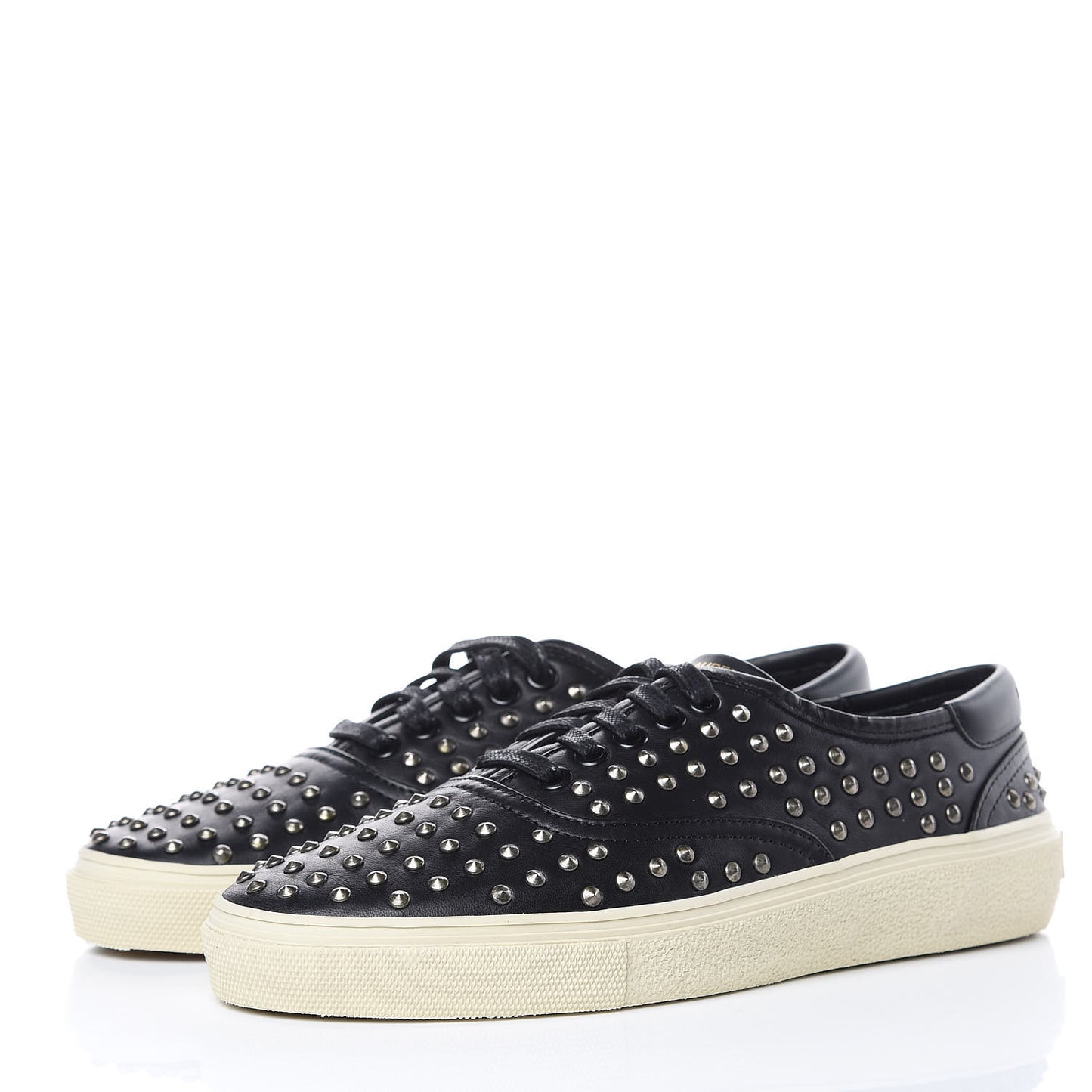 Nappa Mens Studded Skate 20 Lace Up Sneakers 40 Black