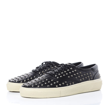 Saint Laurent Nappa Mens Studded Skate 20 Lace Up Sneakers 40 Black 3 of 11